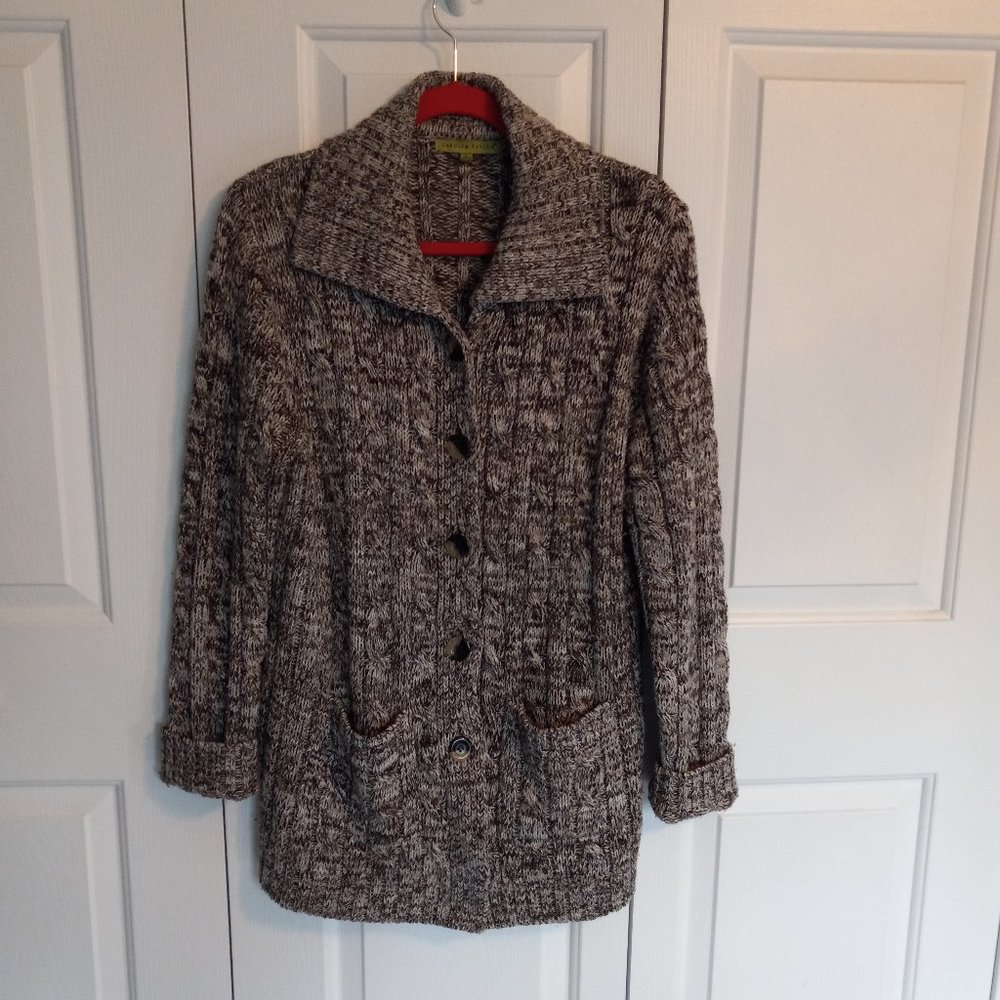 Knit sweater jacket, sz L